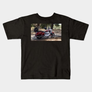 Motor Bike at Magpie Springs by Avril Thomas Kids T-Shirt